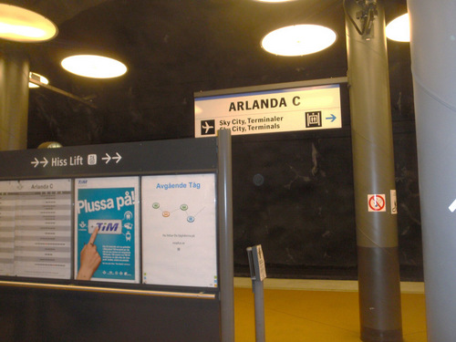 Railroad Terminal below Arlanda Airport.